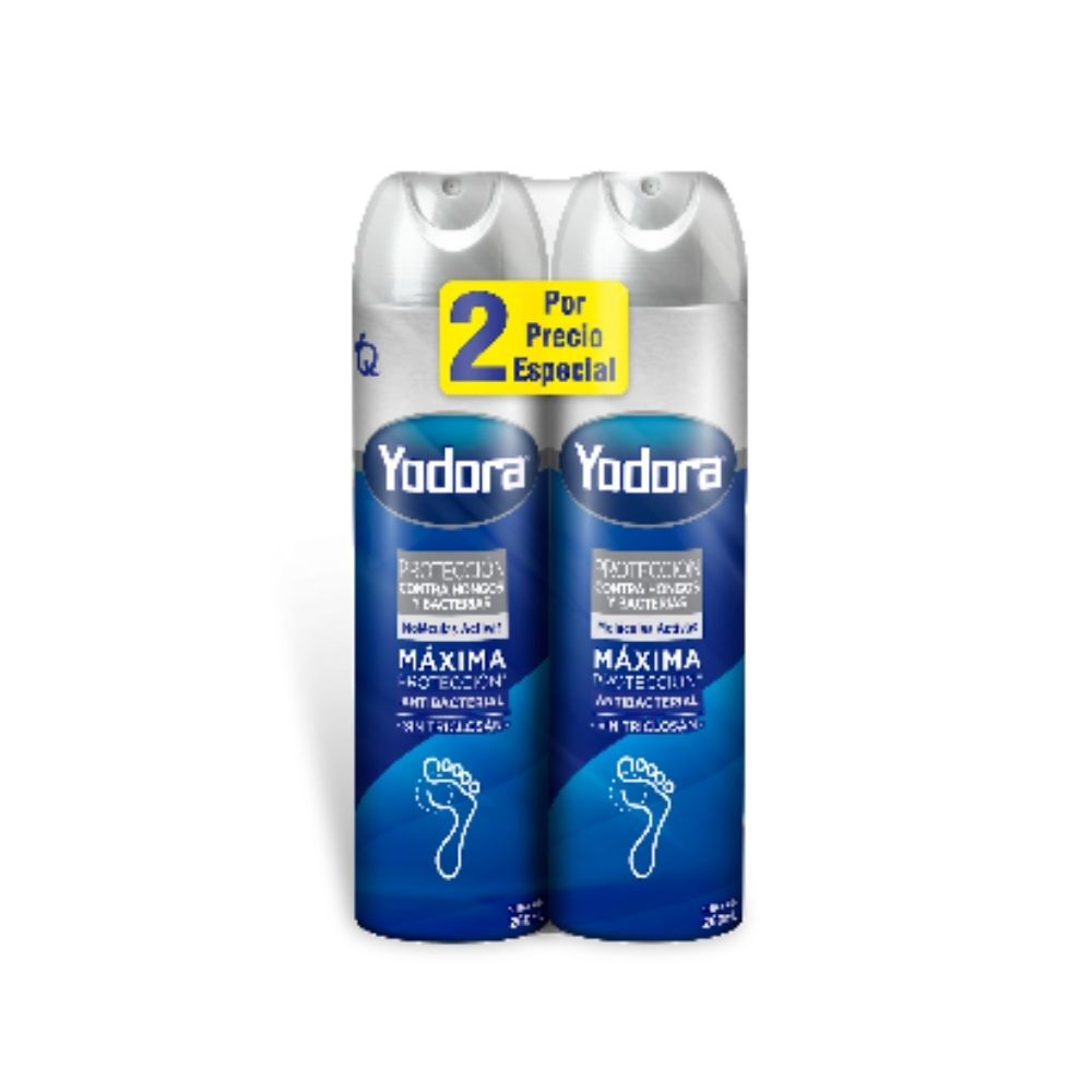 Promo Desodorante Pies Yodora Antibacterial Paquete X 2Frasco X 260Ml Spray